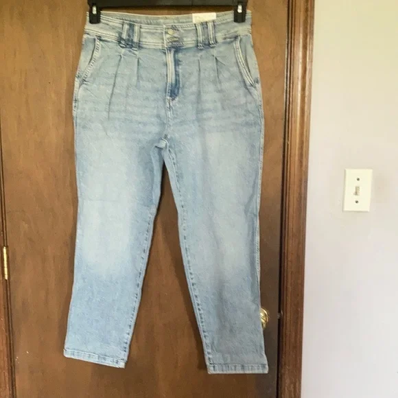 Sonoma jean pleated front relaxed high rise straight leg jean retro 12 16 18 - Picture 8 of 17